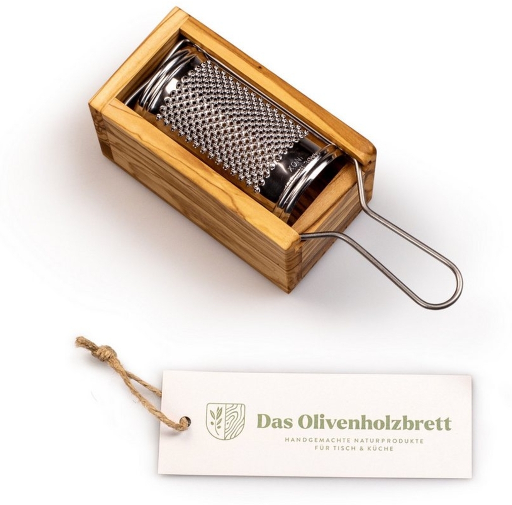 dasOlivenholzbrett Käsereibe Parmesanreibe mit Box Bild 1