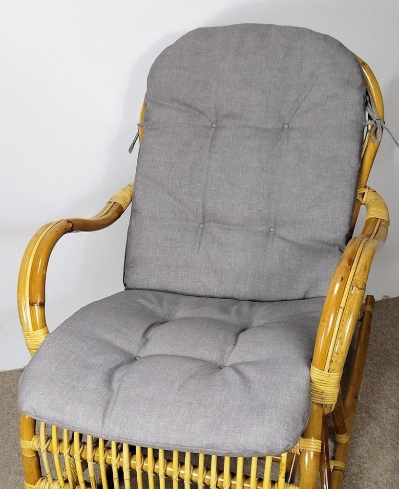 Rattani Sesselauflage Polster für Rattan Schaukelstuhl, Sesselauflage 110 x 50 x 6 cm Bild 1