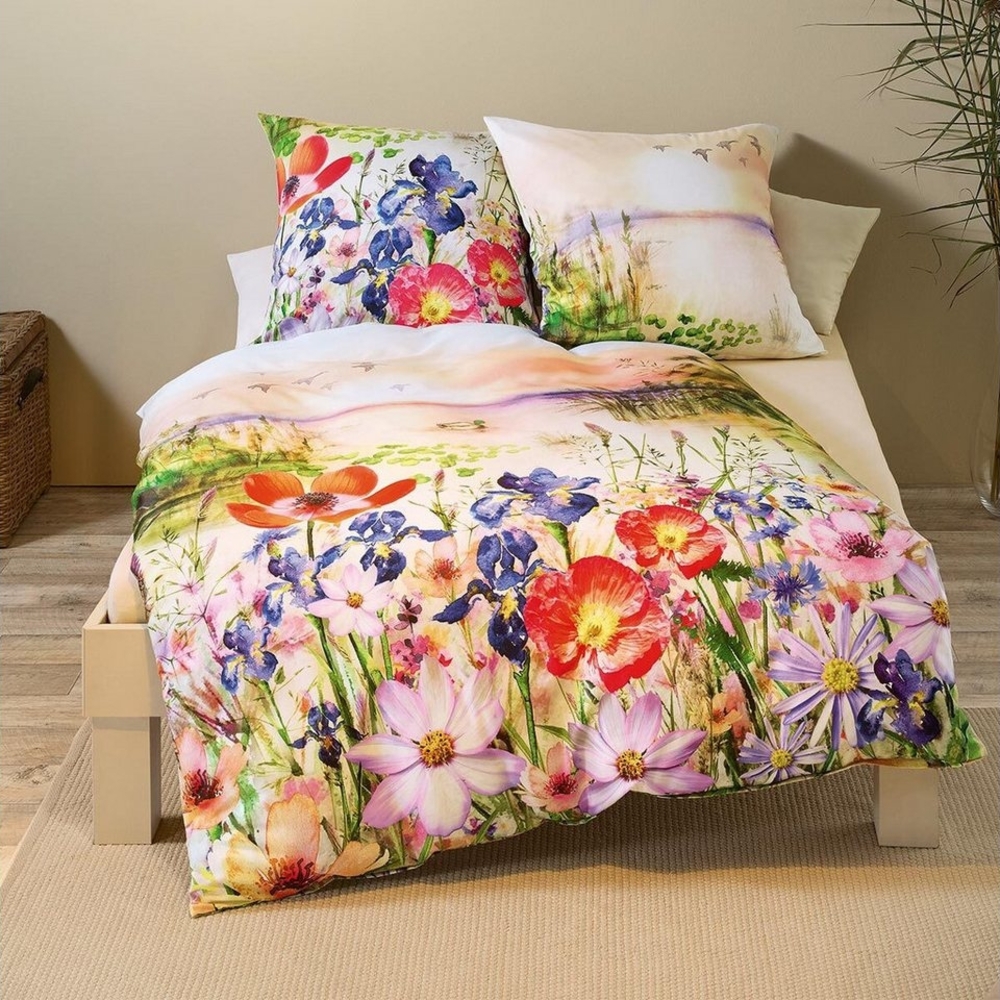 Kaeppel Bettwäsche Sunset Memories, Mako Satin, 2 teilig, florales Design in Satin Qualität Bild 1