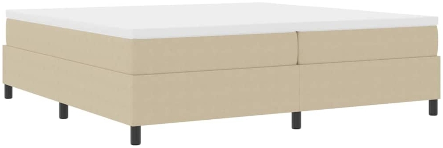 vidaXL Boxspringbett Hellgrau und Weiß 203 x 200 x 60 cm Cordstoff 3337486 Bild 1