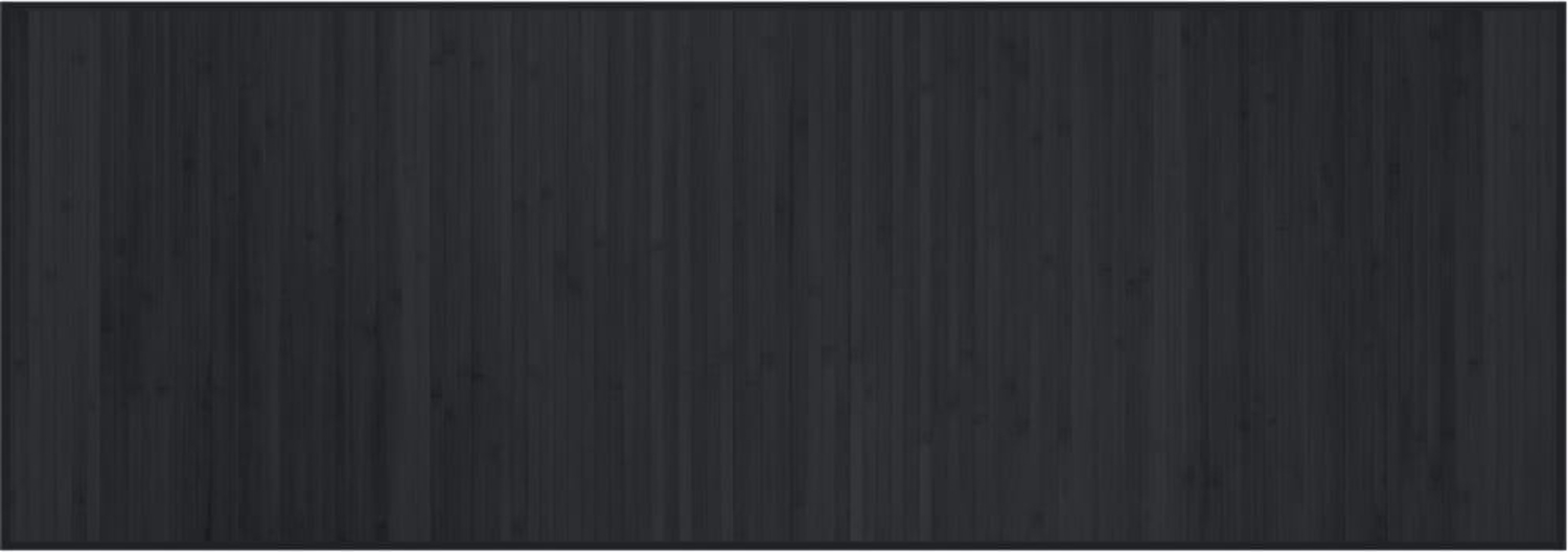 vidaXL Teppich Rechteckig Schwarz 70x200 cm Bambus 376870 Bild 1