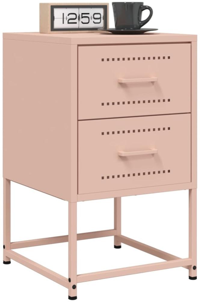 vidaXL Nachttische 2 Stk. Rosa 36x39x60,5 cm Stahl 846461 Bild 1