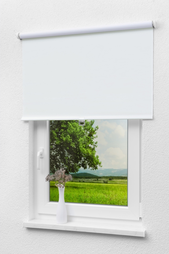 Lysel - Qualitätsspringrollo abdunkelnd (B x H) 83cm x 190cm in weiß Bild 1