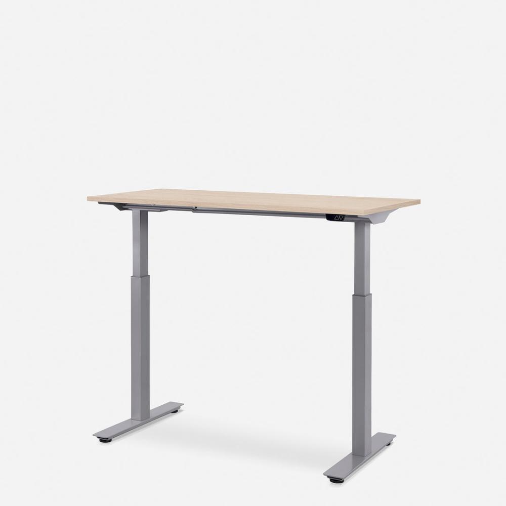 120 x 60 cm WRK21® SMART - Mandal Ahorn / Grau elektrisch höhenverstellbarer Schreibtisch Bild 1