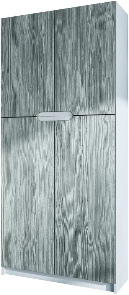 Vladon Büroschrank Logan V1, Aktenschrank mit 5 Fächern und 4 Türen, Weiß matt/Avola-Anthrazit (82 x 185 x 37 cm) Bild 1