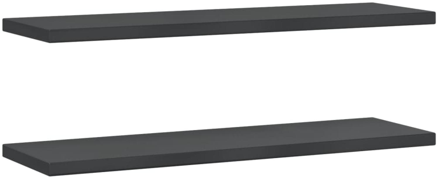vidaXL Wandregale 2 Stk. 100x30x3 cm Schwarz Edelstahl 30288 Bild 1