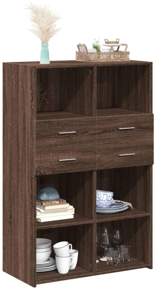 vidaXL Highboard Braun Eichen-Optik 80x42,5x124 cm Holzwerkstoff 3281391 Bild 1