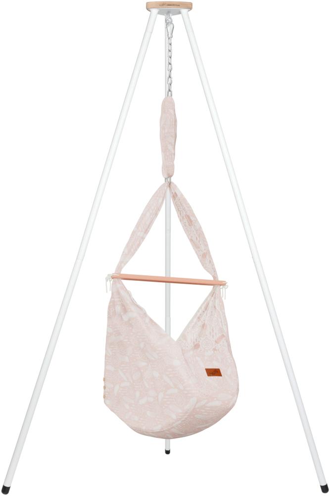 Federwiege mit Tipi Dreamcatcher AltRosa Weiß Kunstfaser Bild 1