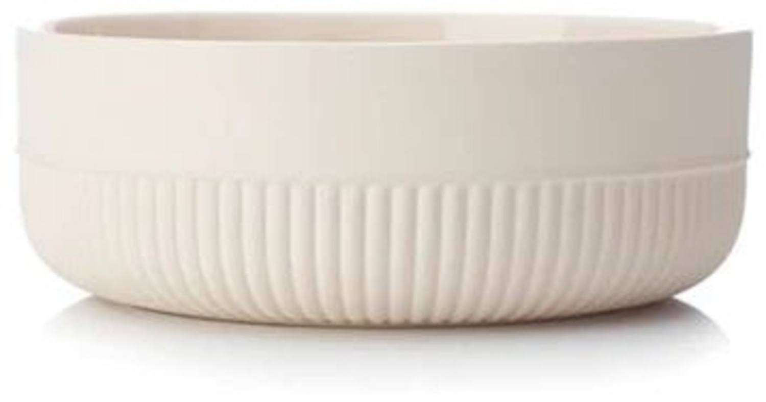 Root Salatschüssel - gerilltes Design cremeweiß Bild 1