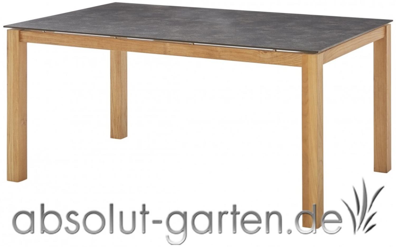 Tisch San Marino 158 cm (Granit dunkel Teak) Bild 1