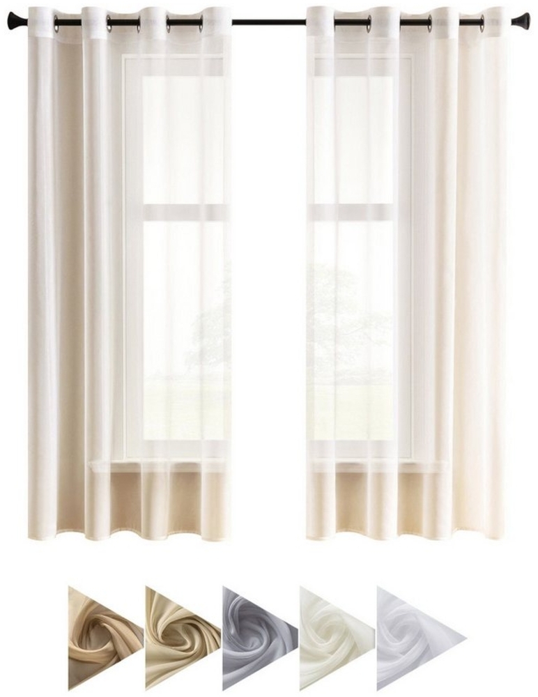 BYSURE Gardine, Ösen (2 St), transparent, Sheer Voile Vorhang Bild 1