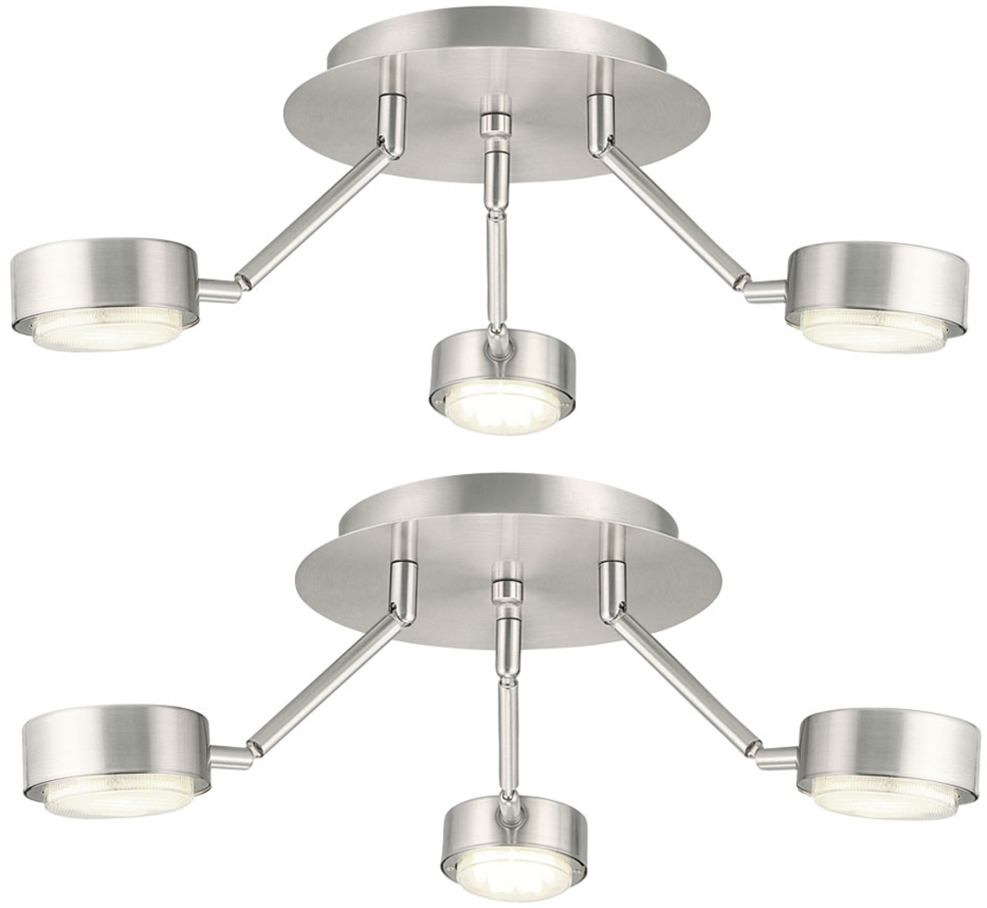 Deckenleuchte, silber, Spots/Arme beweglich, D 18,2 cm Bild 1