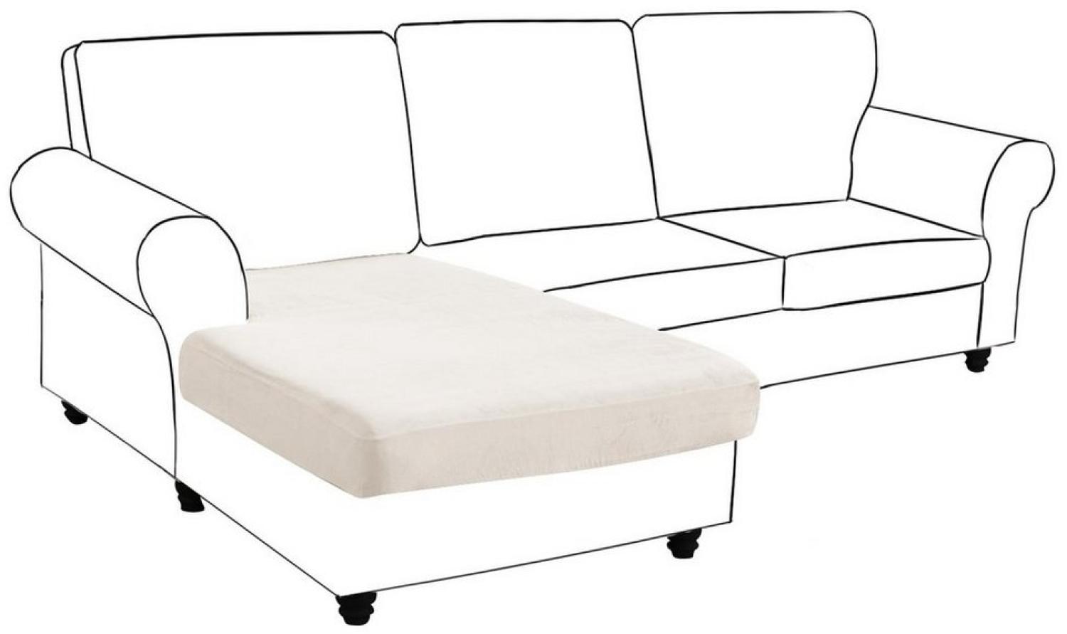 Rosnek Sofahusse Sofa Sitzbezug,Samt Sitzkissenbezug, Stretch,Schonbezug, Stretch Elastic Chaise Loung Sofahusse Bild 1