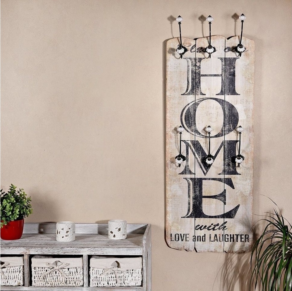 Melko Wandgarderobe Garderobenpaneel Wandgarderobe Haken in Weiß aus Holz Wandpaneel Flur (Stück, 1 St, Paneel), Paulownienholz Bild 1