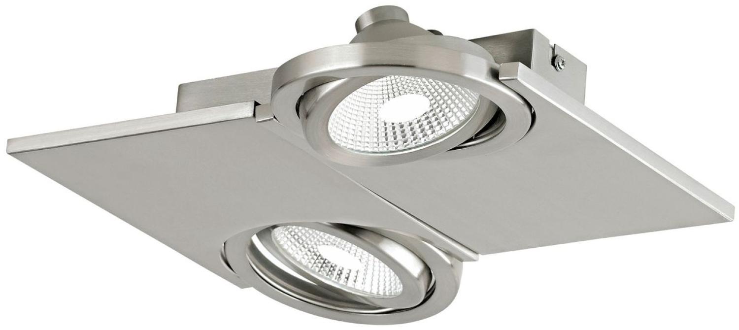 Eglo 39248 LED Luxus Wandleuchte u. Deckenleuchte 2-flammig in nickel matt BREA Bild 1