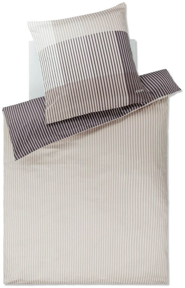 JOOP! Bettwäsche Divided 4113 09 Stone Mako Satin 135 x 200 + 80 x 80 cm Bild 1