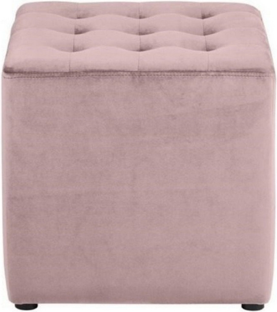 Actona 'Bryan' Hocker, Quadratisch, Sitzhocker, Fußhocker, modern, Samt Rosa Bild 1
