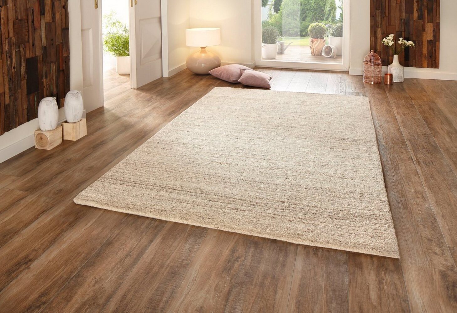 THEKO Wollteppich Janne, Berber Teppich, Wolle, meliert, handgearbeitet, rechteckig, Höhe: 20 mm, handgetuftet, Wohnzimmer, Schlafzimmer, Esszimmer Bild 1