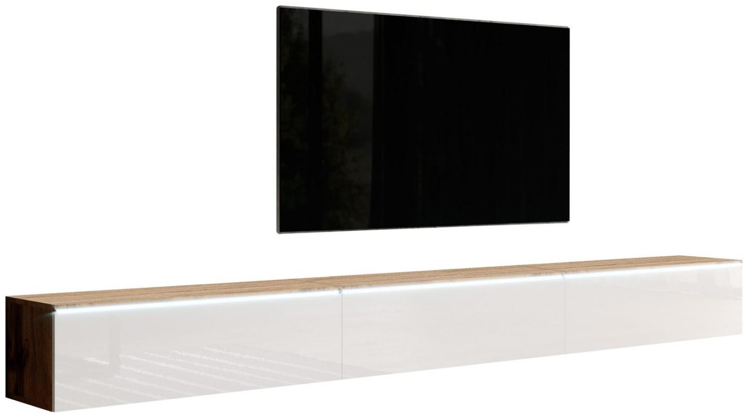 Furnix TV-Schrank Barcello Lowboard 3x100cm ohne/mit LED hängend oder stehend puristisch grifflos & zeitlos schön Bild 1