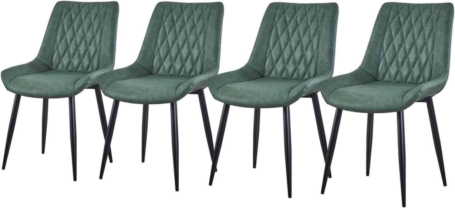 Ofcasa Esszimmerstuhl Küchenstühle mit Rückenlehne (4er Set), Polsterstühle aus Kunstleder Bild 1