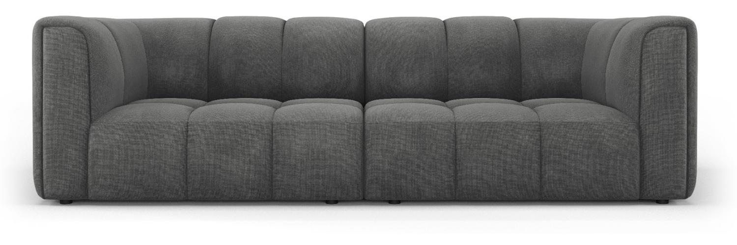 Micadoni Modulares Sofa Serena 3-Sitzer Strukturierter Stoff Dunkelgrau Bild 1