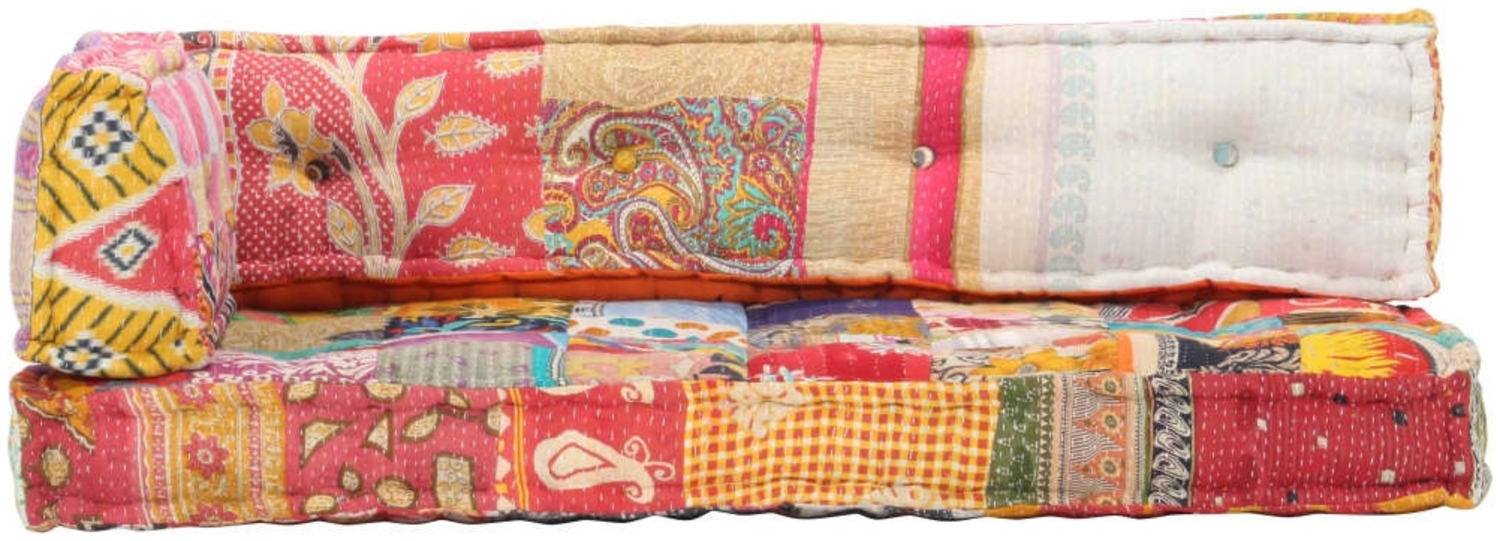 vidaXL Palettensofa-Auflage Mehrfarbig Stoff Patchwork 287722 Bild 1