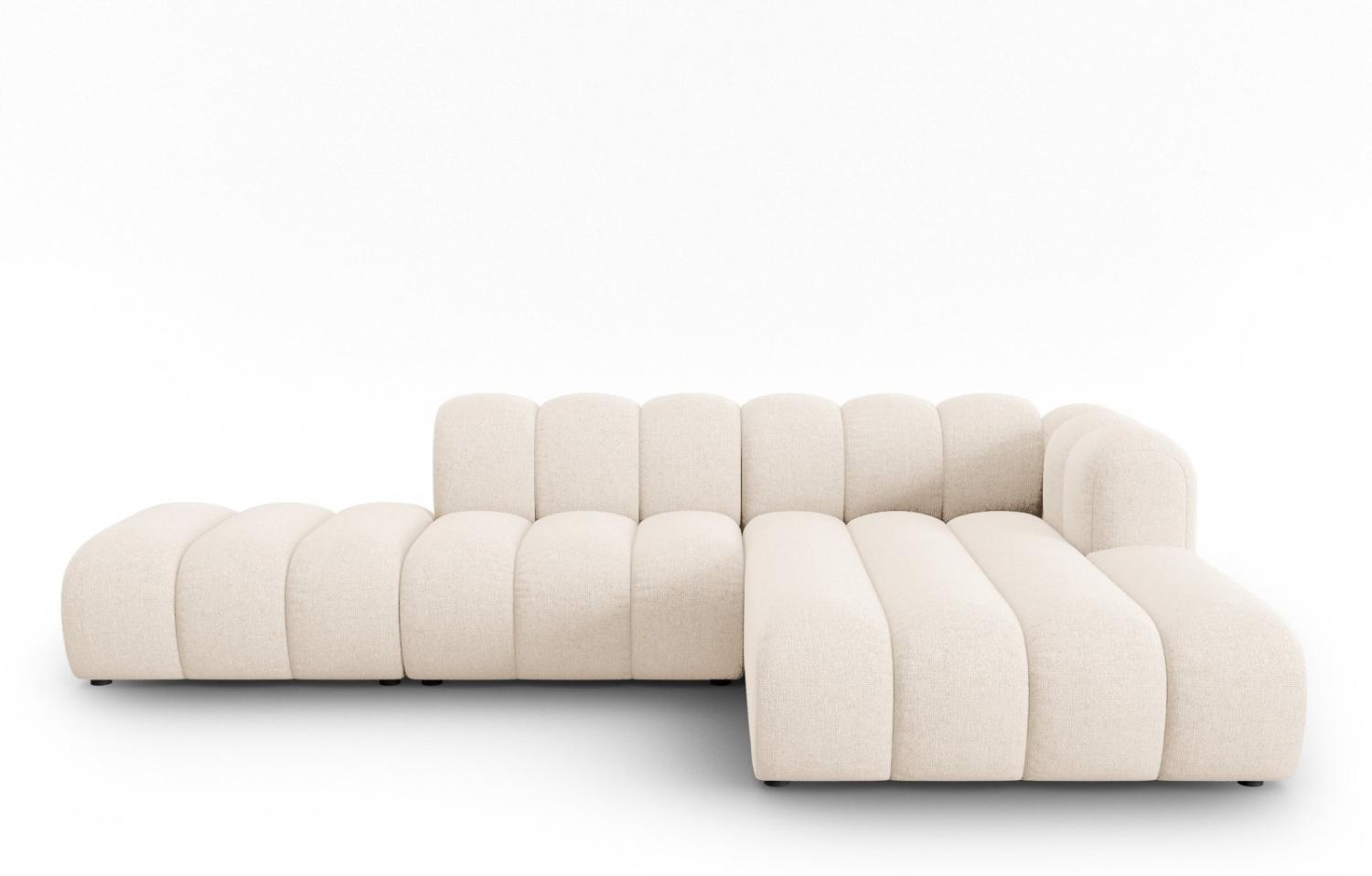 Micadoni Modulares Ecksofa offen Lupine 5-Sitzer Rechts Chenille Helles Beige Bild 1