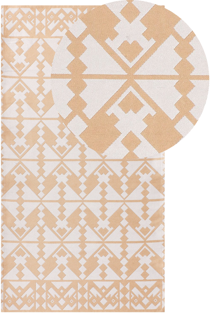 Outdoorteppich BALASORE Beige 80 x 150 cm Bild 1