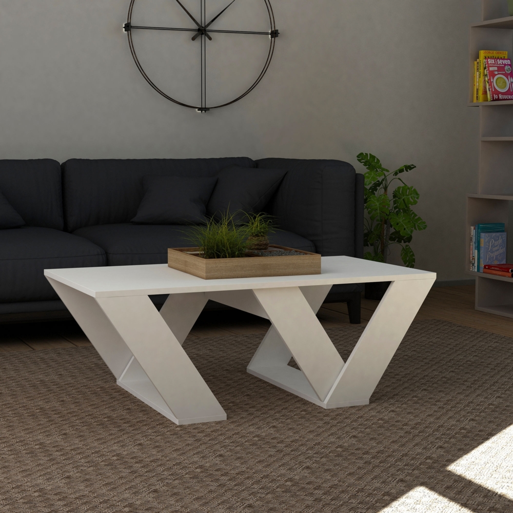 Couchtisch, 'Pipra', 40 x 60 x 110, Weiß Bild 1