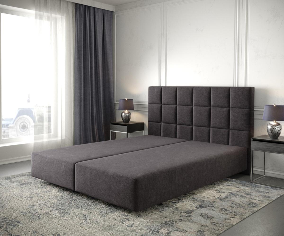 Boxspringgestell Dream-Fine 160x200 cm Mikrofaser Schwarz Bild 1