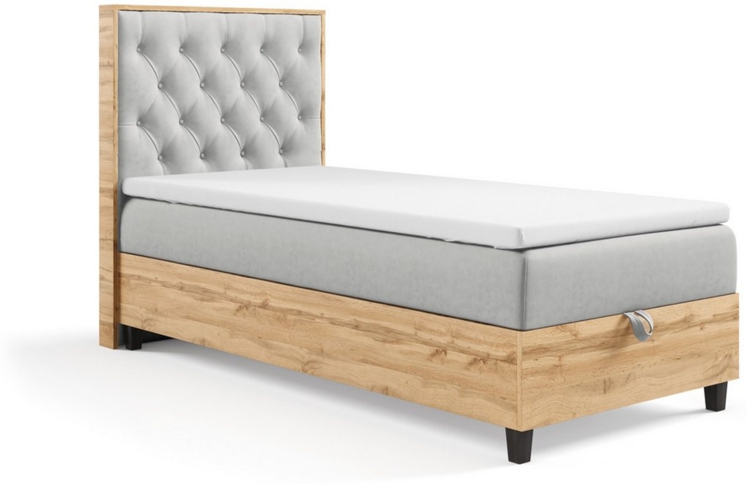 Best for Home Boxspringbett mit Bettkasten Trinity K-14 PLATE SINGLE inkl. 7 cm Topper (70x200 80x200 90x200 100x200 cm), Verschiedene Liefermöglichkeiten, TOP Preis-Leistungs-Verhältnis Bild 1