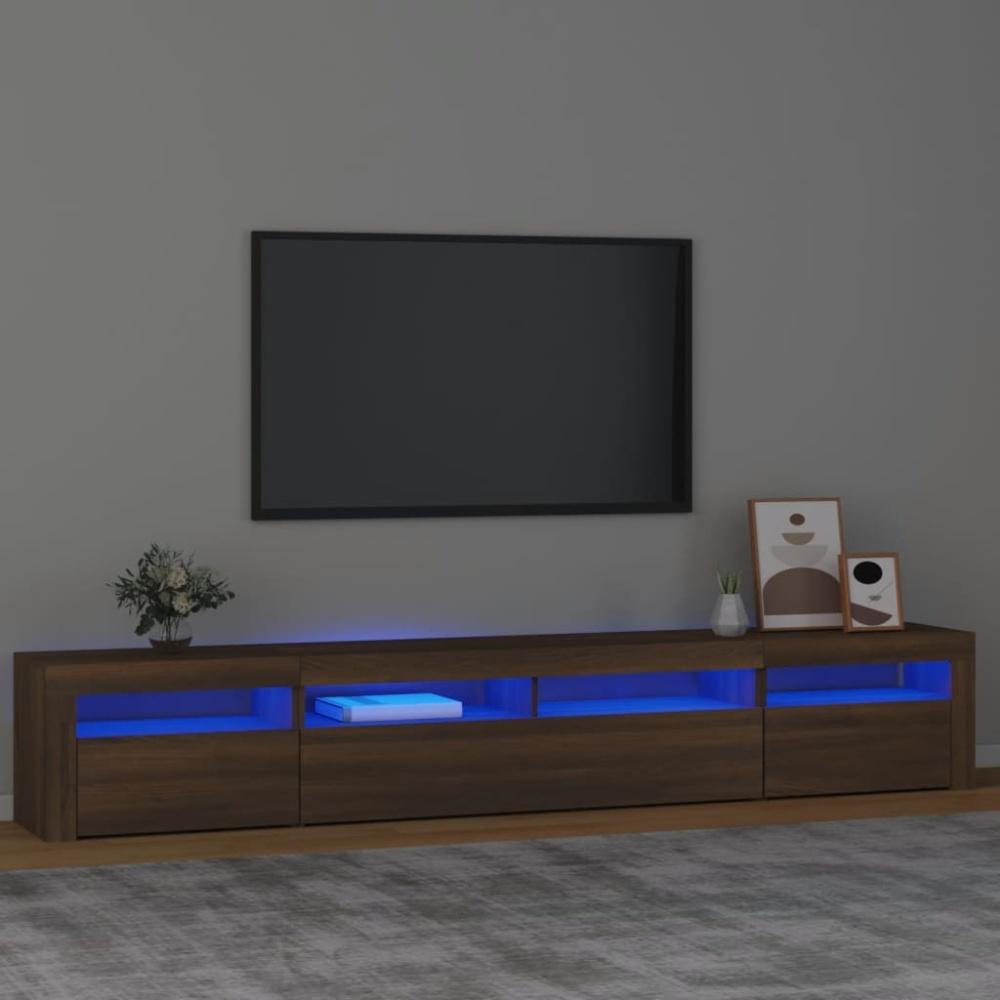 TV-Schrank mit LED-Leuchten Braun Eichen-Optik [3152729] Bild 1