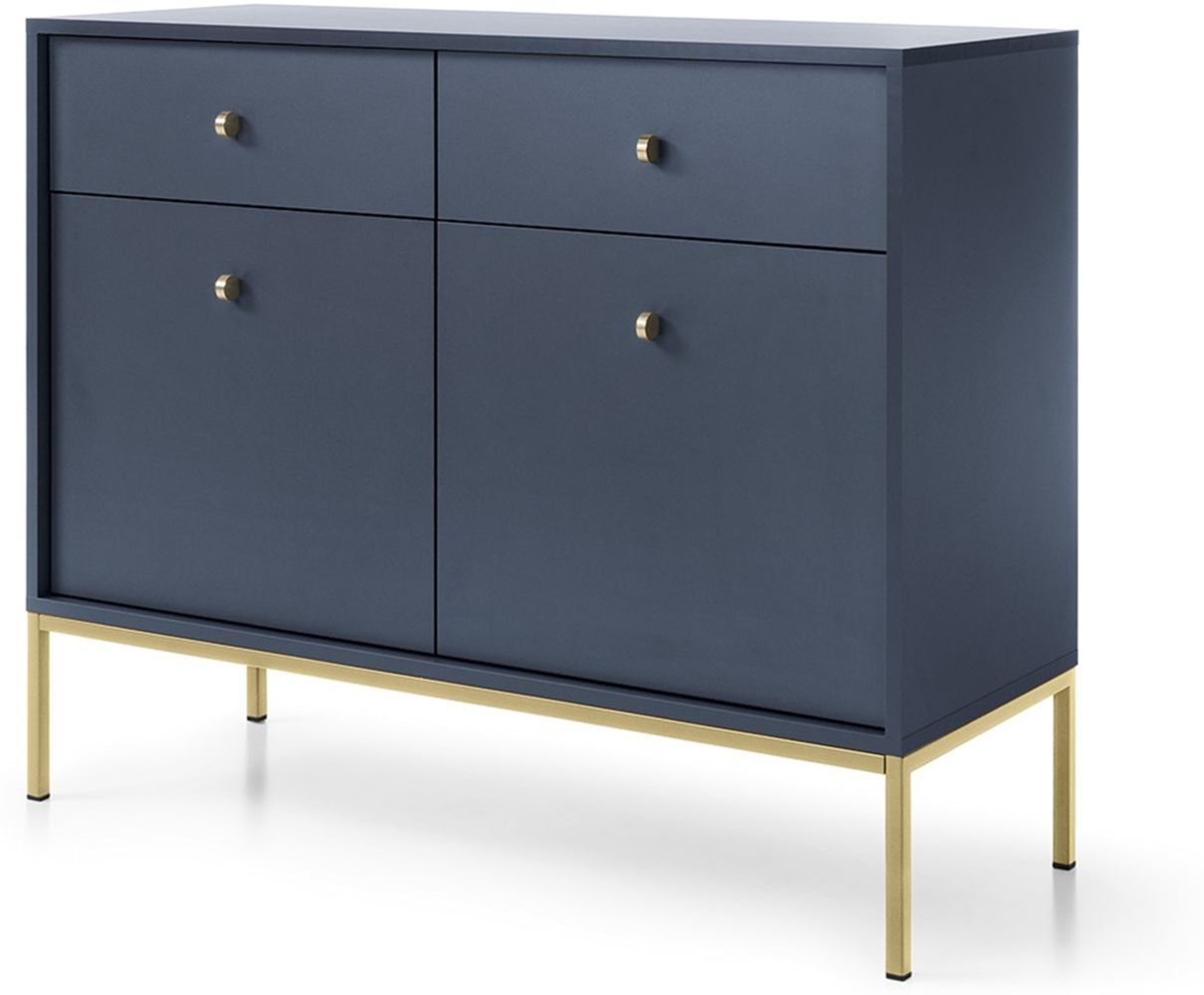 AX LIVING Kommode mit Schubladen Domiti MKSZ104 104 cm Dunkelblau Bild 1