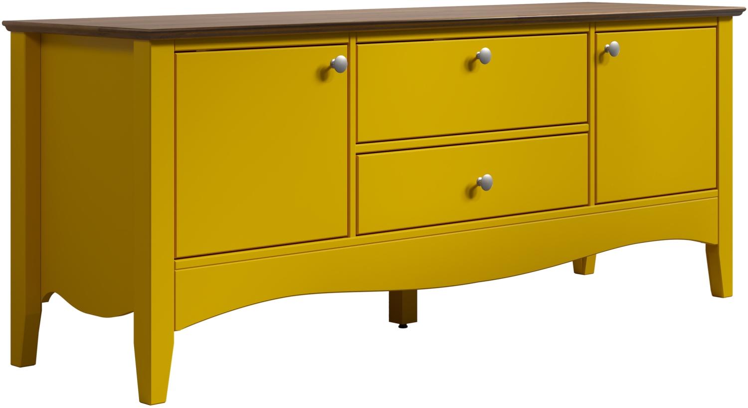 TV-Schrank >Lissabon< (BxHxT: 140x58x42 cm) in Gelb/Braun - 140x58x42 (BxHxT) Bild 1