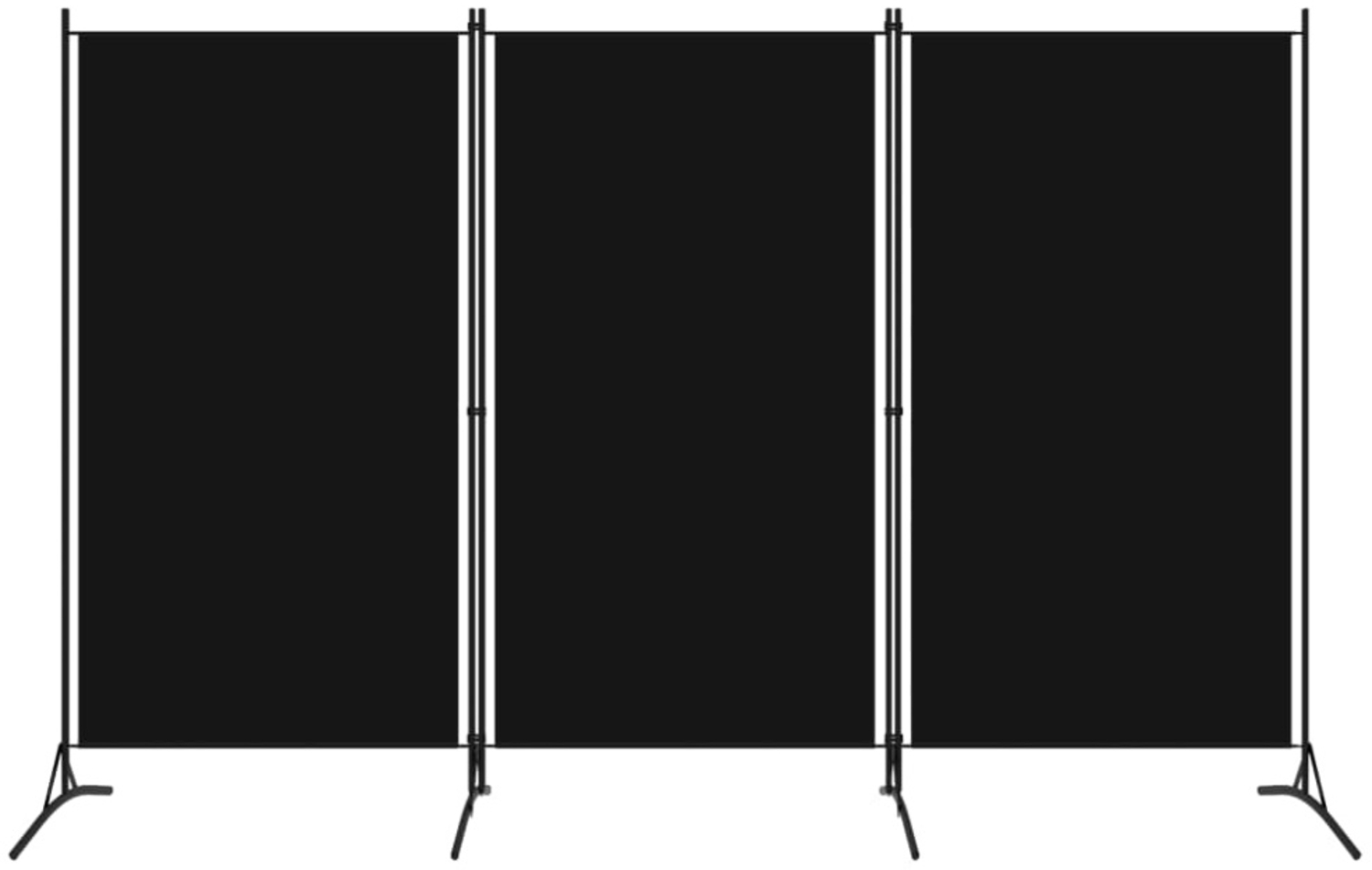vidaXL 3-tlg. Raumteiler Schwarz 260x180 cm 320734 Bild 1