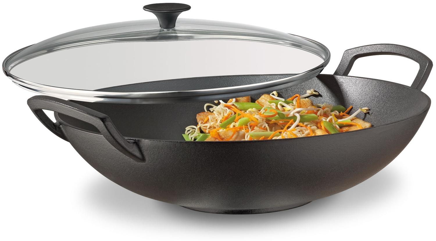 Spring Wok Gusswok mit Glassdeckel 35 cm 1692120635 Bild 1