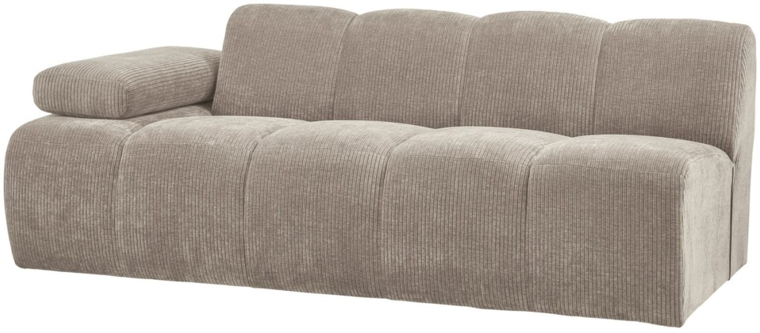 Modulsofa Mojo Flachcord 2er Arm-Links, Sand Bild 1