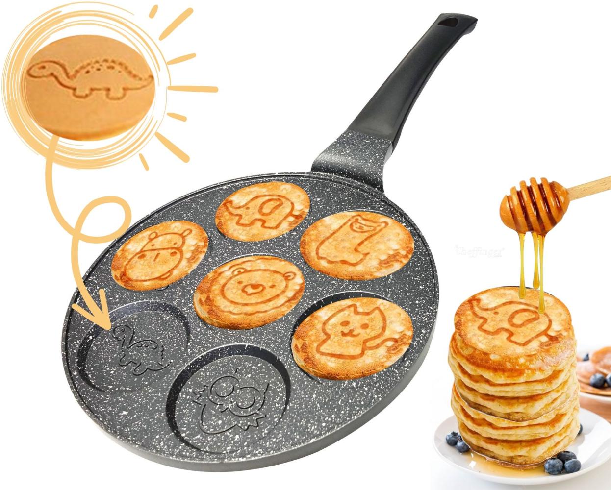 Tiere Pfannkuchen Pfanne Ø26cm Induktion Alu Guss Pancake Pfanne Spiegelei Bild 1