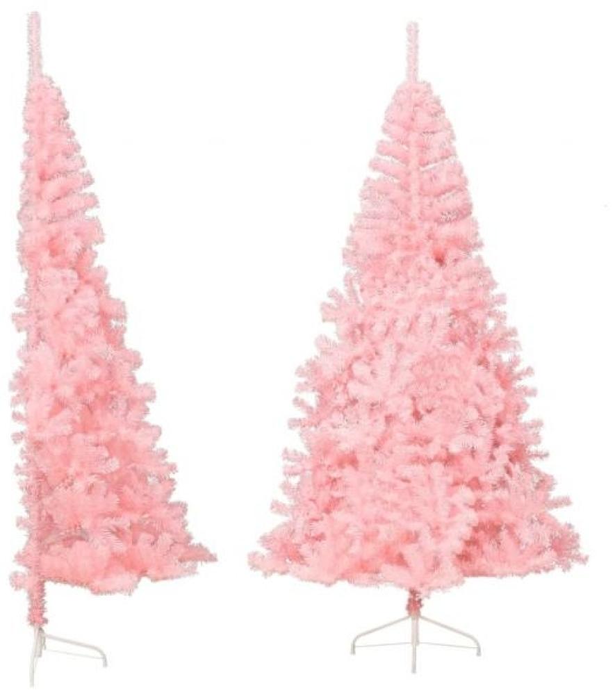 vidaXL Künstlicher Halb-Weihnachtsbaum mit Ständer Rosa 210 cm PVC 344673 Bild 1