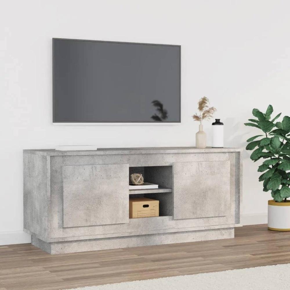 vidaXL TV-Schrank Betongrau 102x35x45 cm Holzwerkstoff 819864 Bild 1