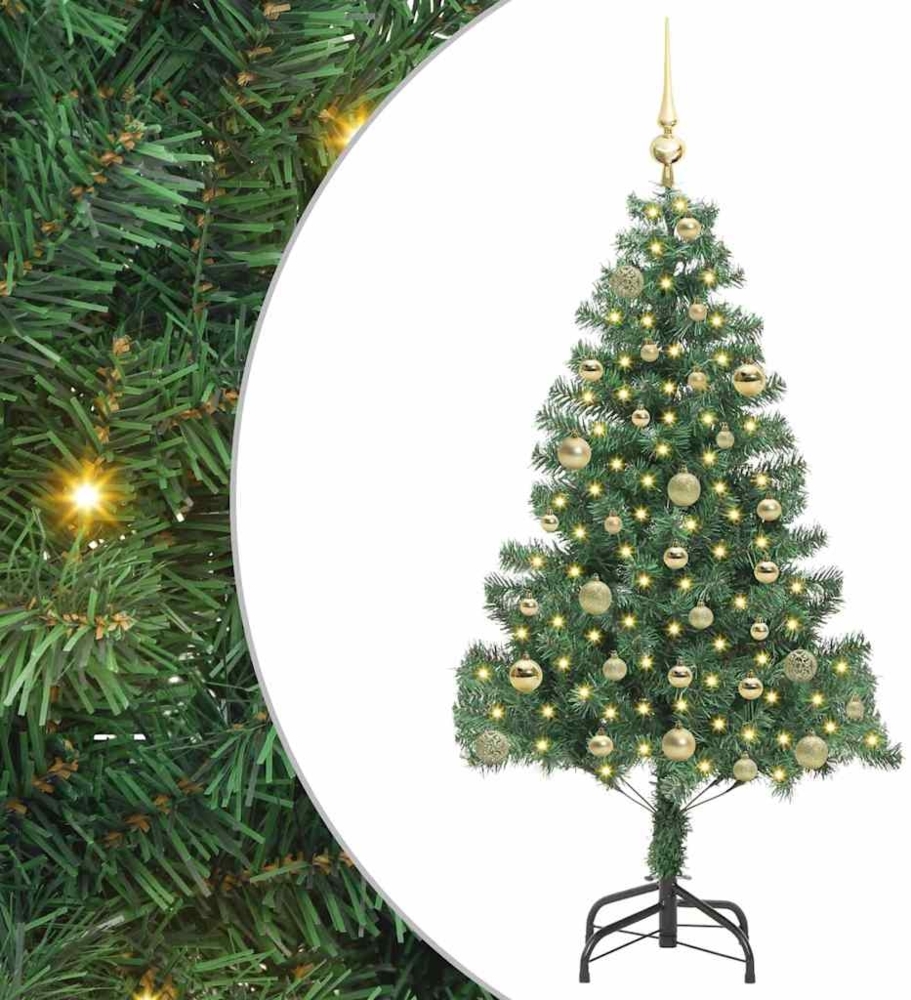 vidaXL Weihnachtsbaum mit 150 LEDs mit Ständer Grün 150 cm PVC 3396371 Bild 1