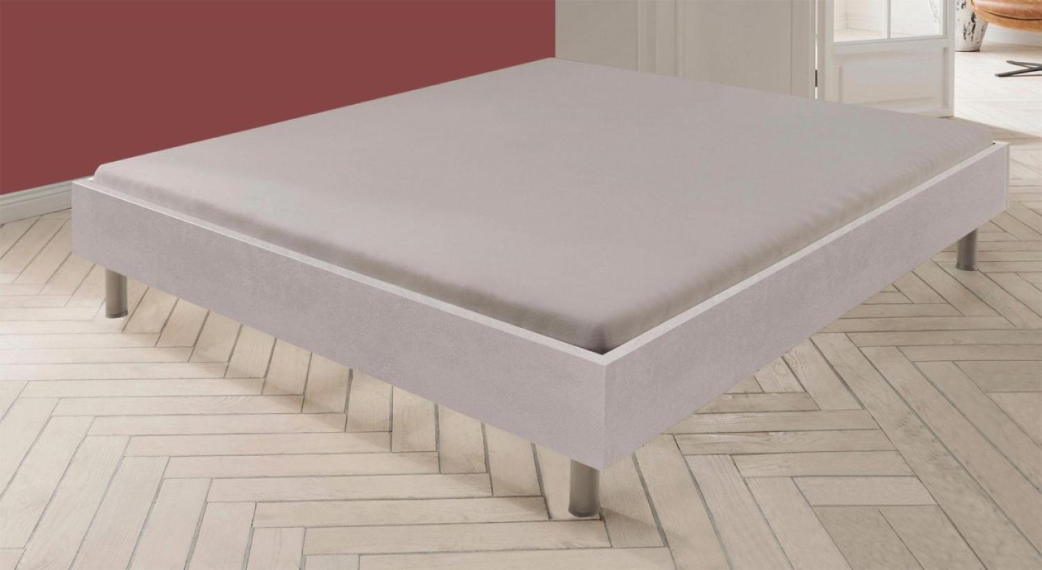 Bettgestell Futonbett Easybedscomfo 100x200cm beton lichtgrau Bild 1