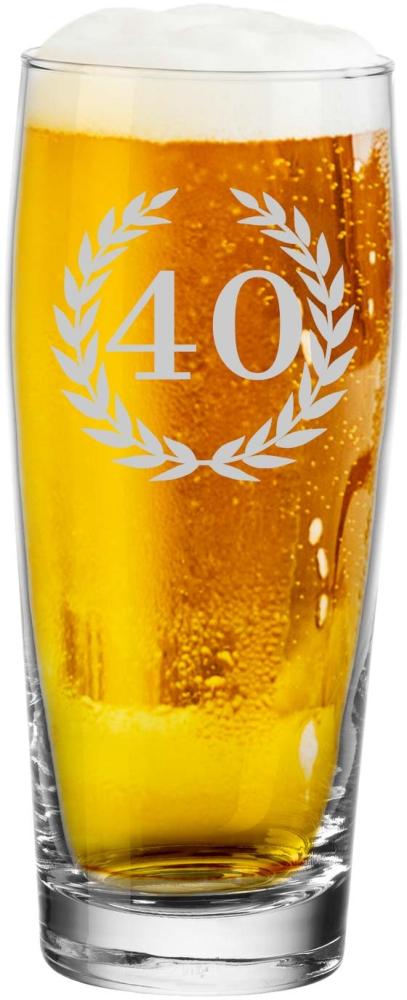 Luxentu Willi Becher Bierglas Helles-Glas 0,5 Liter mit Eichung - 40. Jubiläum Bild 1