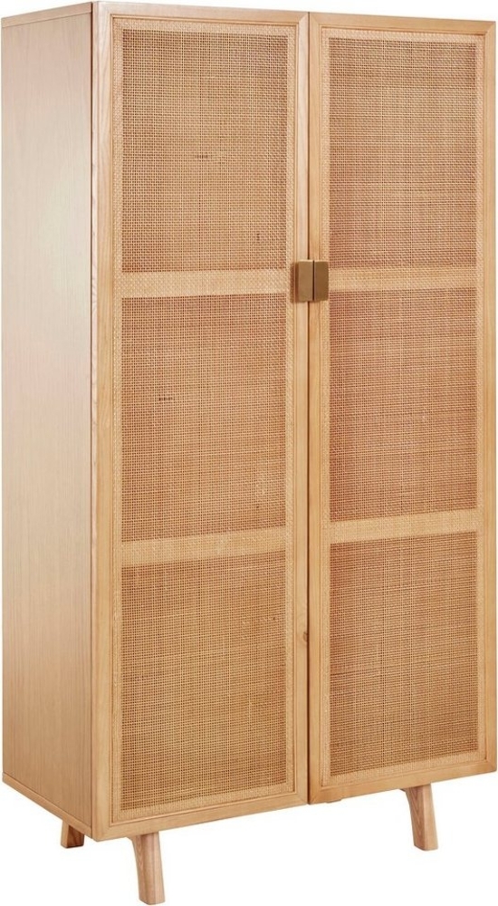 LeGer Home by Lena Gercke Highboard Lina, Mit Rattan Einsatz, 3 Innenfächer, teilmassiv Bild 1