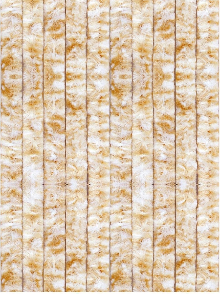 Flauschvorhang 120x220 Meliert beige - weiß Bild 1