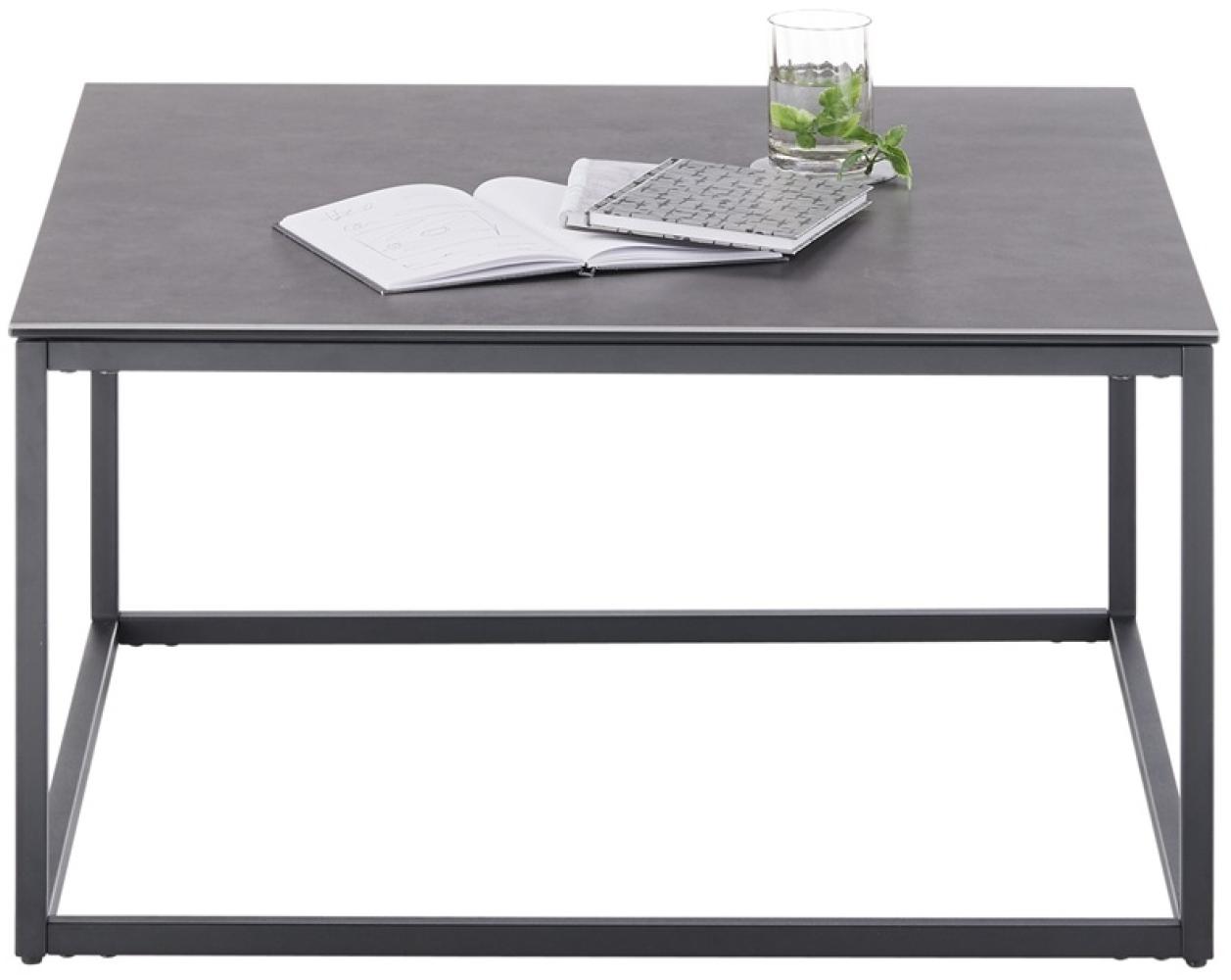 Couchtisch Varna in Keramik grau und schwarz 75 cm Bild 1