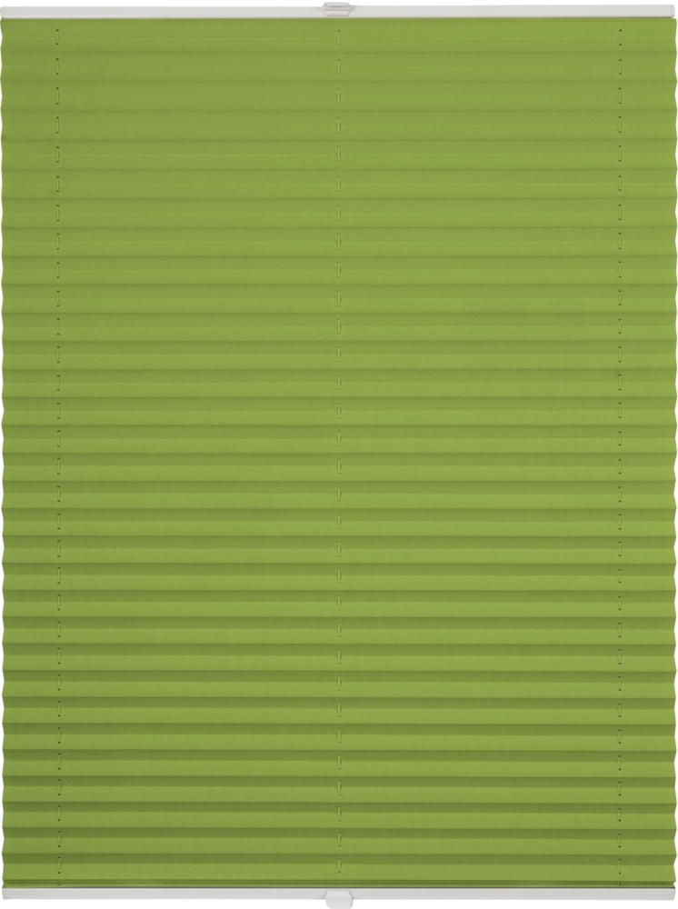 ondeco Plissee ohne Bohren mit Klemmträger, Sonnenschutz für Fenster innen, blickdicht, Faltrollo, Hellgrün, 70x130 cm Bild 1