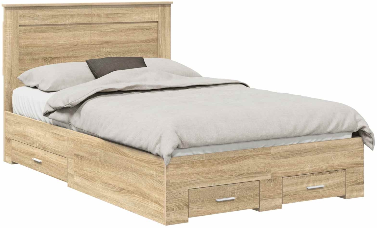 vidaXL Bettgestell mit Schubladen mit Kopfteil Holzwerkstoff 3410336 Bild 1