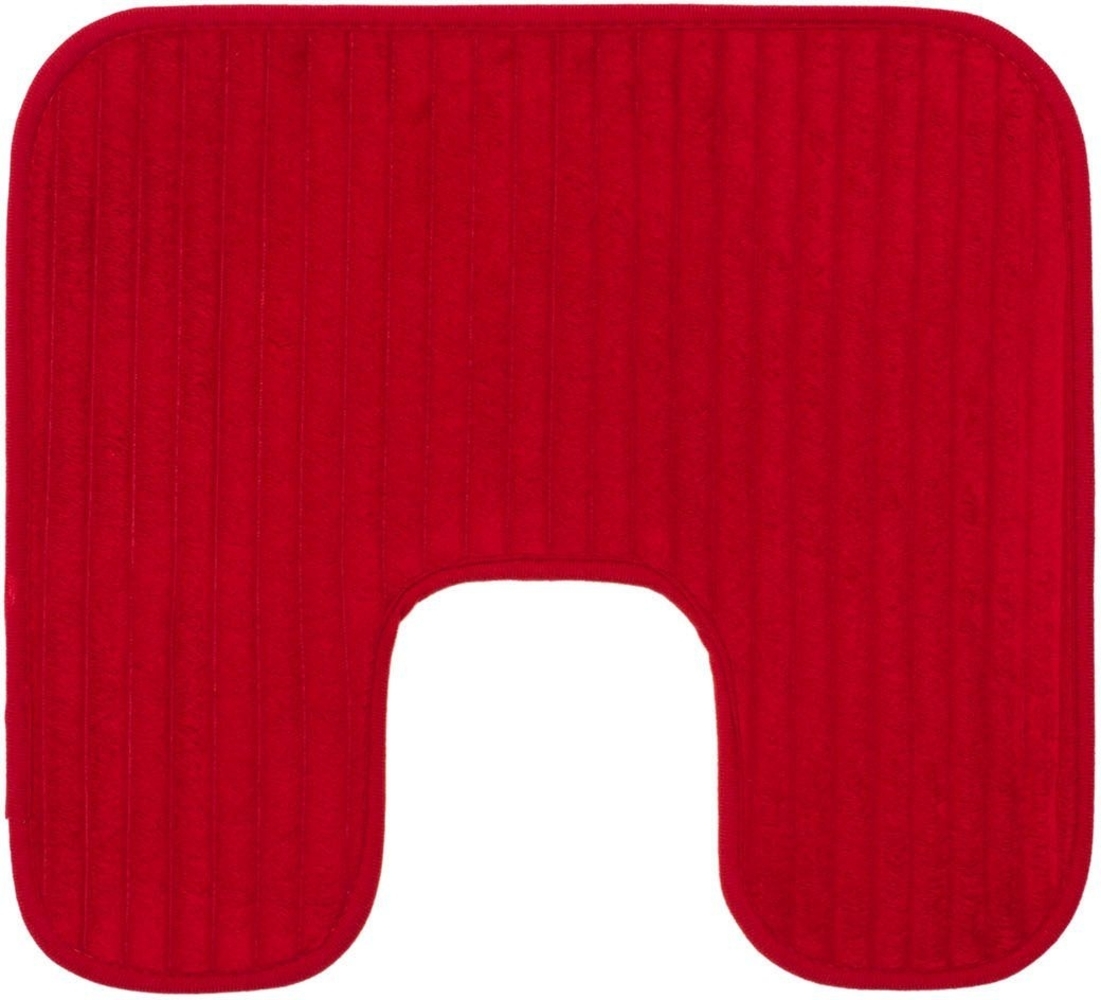 Gözze Badematte Berlin, Höhe 7 mm, rutschhemmend beschichtet, fußbodenheizungsgeeignet, Polyester, rechteckig, Badteppich, Uni Farben, Cord Optik, waschbar Bild 1