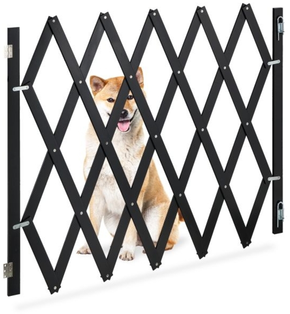 Ausziehbares Hundeabsperrgitter Schwarz Bild 1